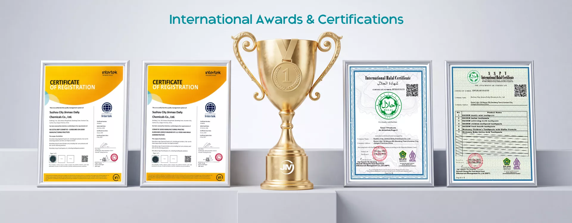 Internationale priser og certificeringer